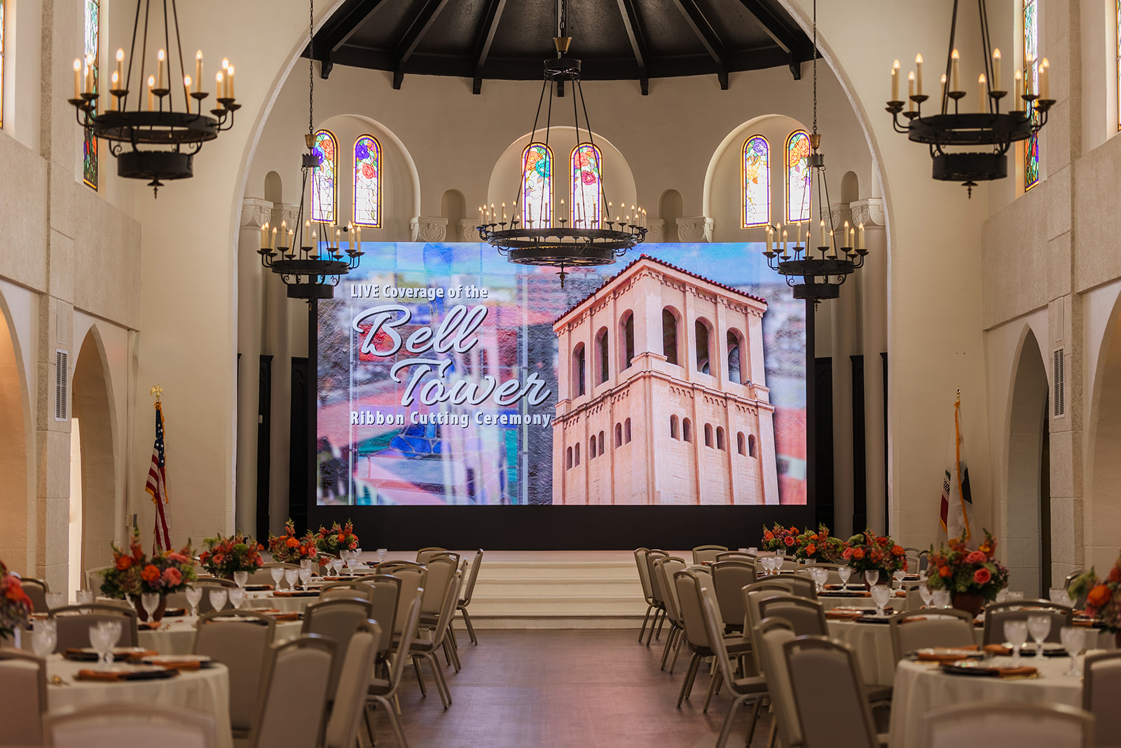 Bell Tower Plaza interior event space
